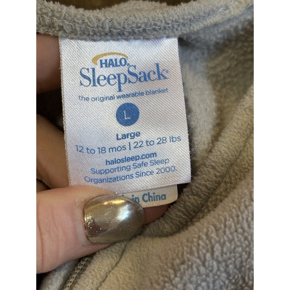 HALO Sleepsack Wearable Baby Blanket L 12-18 months 22-28 lbs. Gray In Color - Picture 5 of 5